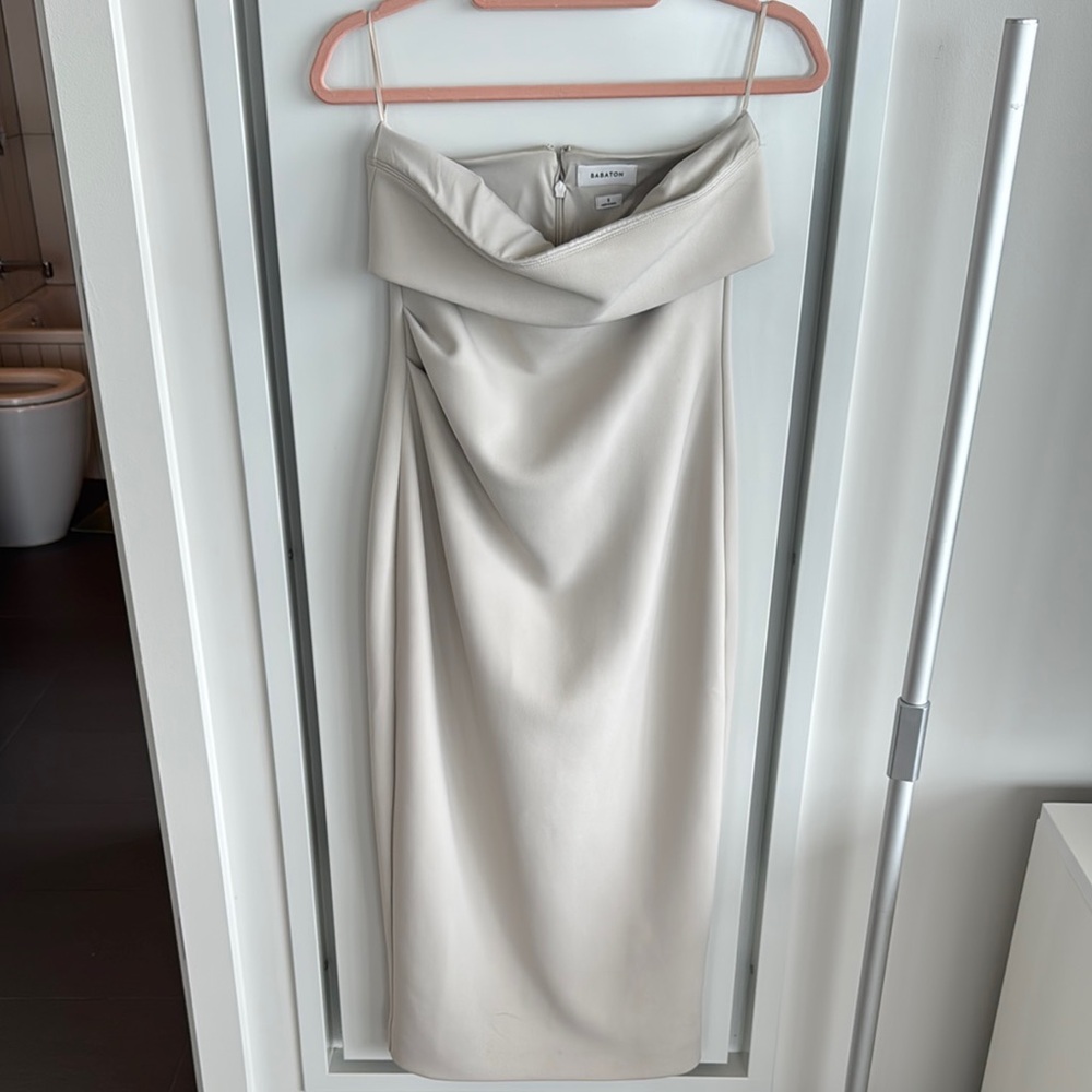 Aritzia strapless Cream Dress